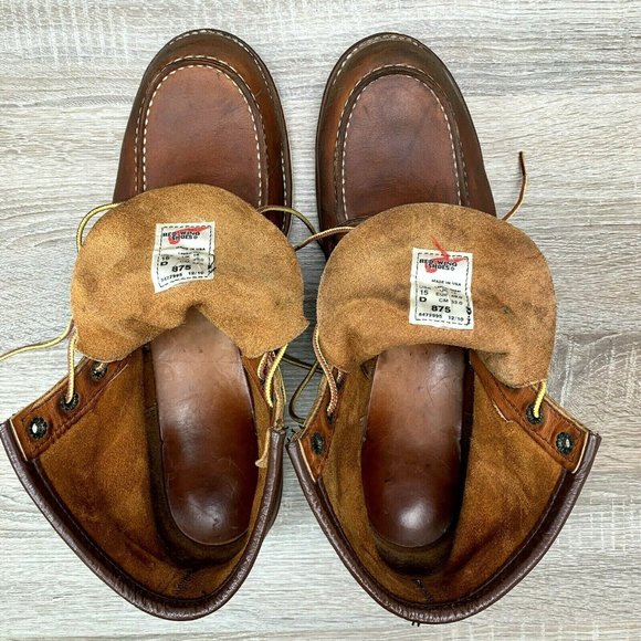 Red Wing Men's 875 Classic Moc Toe Work Boot Oro-Legacy Brown Leather Size 15 D - Picture 7 of 12
